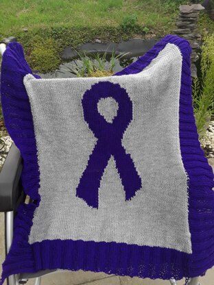 Charity Ribbon lap blanket