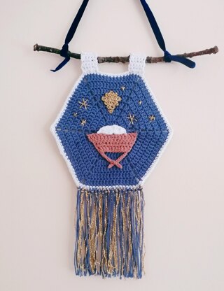 Holy Night nativity wall hanging