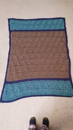 Brioche Waves Blanket