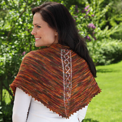 325 Indian Summer Shawl - Knitting Pattern for Women in Valley Yarns Franklin