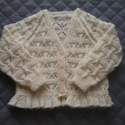 Frilled lace cardigan