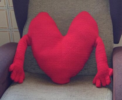 Heart with arms cushion