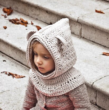 Polar Bear Hooded Cowl