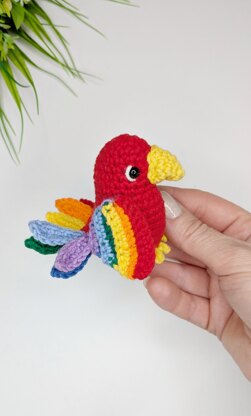 Parrot Crochet Pattern, Easy Crochet Amigurumi Bird Pattern