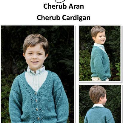 Cardigan in Cascade Cherub Aran - A104 - knitting pattern