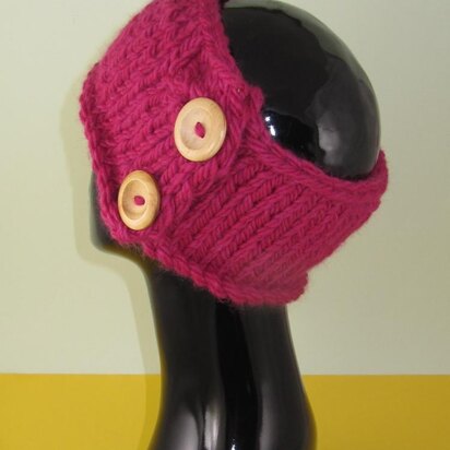 Simple Unisex Super Chunky 2 Button Headband