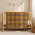 C2C CROCHET PATTERN Orange Plaid Blanket Sofa Afghan Square Throw 74x74 inch