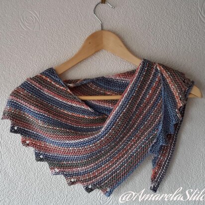 Asymmetric Saw Shawl