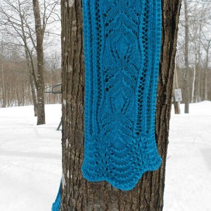 Blue Frost Lace Scarf