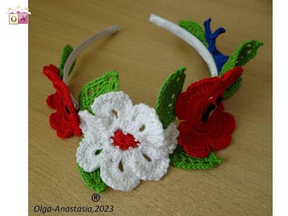 Headband with flowers