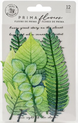 Prima Marketing Fabric Leaves 12/Pkg - Mountain Pine