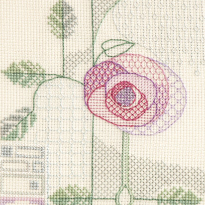 Derwentwater Designs Morning Rose Cross Stitch Kit - 13cm x 27.5cm
