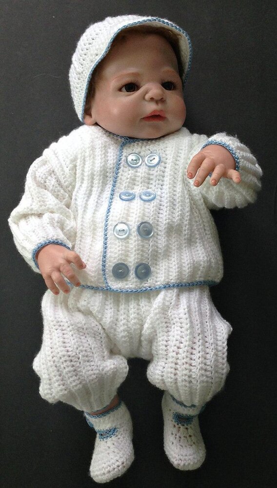 Crochet baby outfit outlet boy