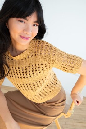 Hadid Top in Berroco Modern Cotton - Downloadable PDF