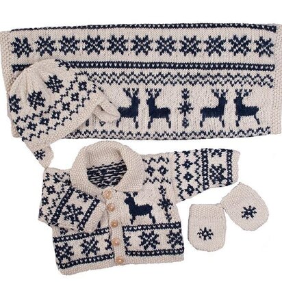 Nordic Knitted Pram Set