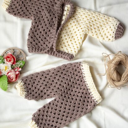 Granny Stitch Crochet Baby Set