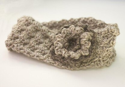 Textured Flower Headband, Ear Warmers