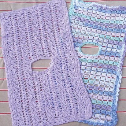 Two Infant Car Seat Blankets
