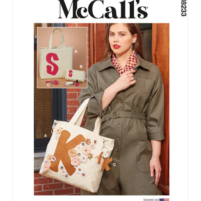 McCall's Tote, Zipper Case and Key Ring M8233 - Paper Pattern, Size One Size Only