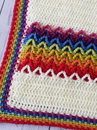 Rainbow  Waves Blanket