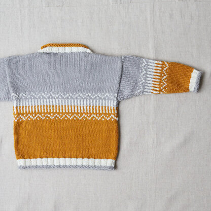 Sam's Sweater - Knitting Pattern for Babies in Debbie Bliss Baby Cashmerino