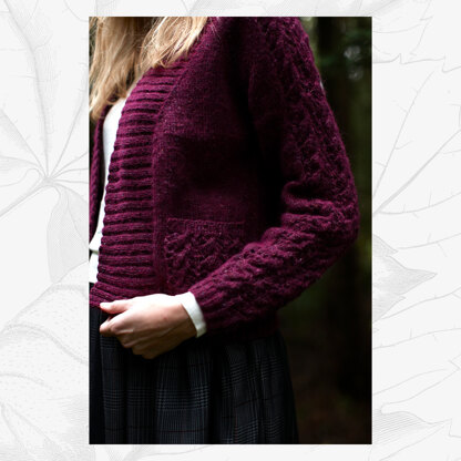 "Lily Cardigan" - Cardigan Knitting Pattern For Women in Willow & Lark Woodland