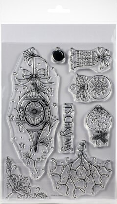 Creative Expressions Pink Ink Designs A5 Clear Stamp Set - Baubles