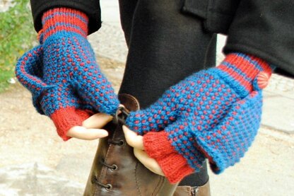 Slip Stitch Flip Tops Handschuhe