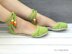 Green sandals with rope soles