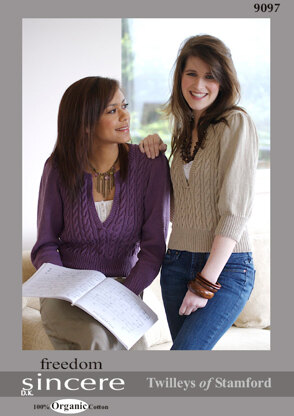 Knitted Cable Sweater in Twilleys Freedom Sincere DK - 9097