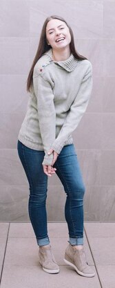 K935-Seren Split Turtleneck Sweater