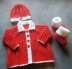 Elizabeth Coat, Hat & Booties 16 inch chest size newborn