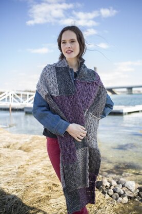 Bryce Shawl in Berroco Inca Tweed - 346-8