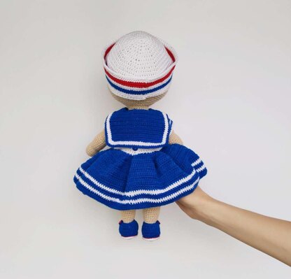 Amigurumi doll crochet pattern, Amigurumi baby doll pattern, Crochet doll clothes pattern, Lulu doll (English, Deutsch, Français)