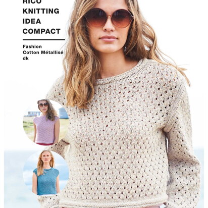 Top & Sweater in Rico Fashion Cotton Metallise DK - 1186 - Downloadable PDF