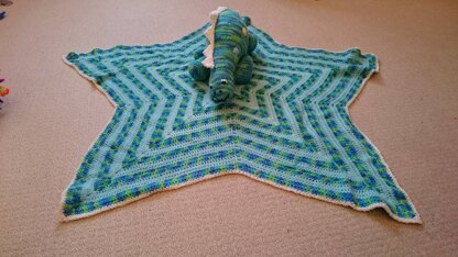 Star Blanket with Matching Dino Toy