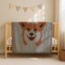 Welsh Corgi Blanket C2C CROCHET PATTERN Funny Throw Dwarf Dog Face Stroller Portrait