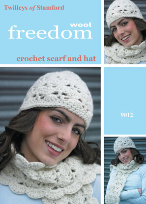 Crochet Hat and Scarf in Twilleys Freedom Wool - 9012