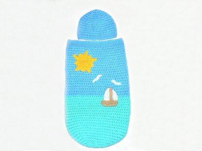 Baby Sunny Sailor Cocoon and Hat