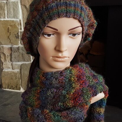 Sharnie - lace beanie and scarf - knitting pattern
