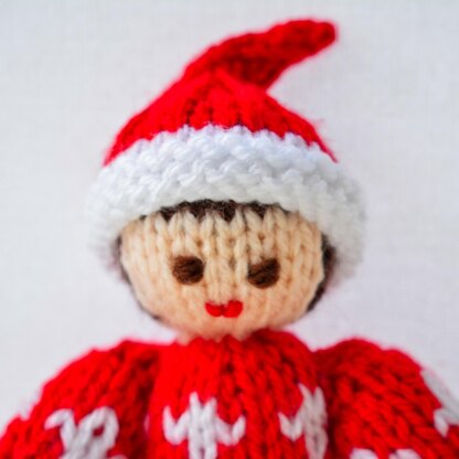 Anneke - Christmas Elf Folk Doll Knitting Pattern