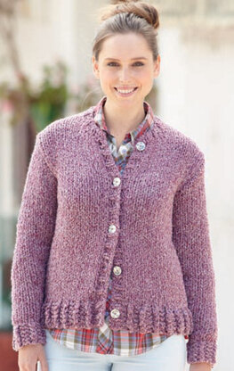 Round Neck Cardigan and Matching Snood in Sirdar Denim Ultra Super Chunky - 7168 - Downloadable PDF