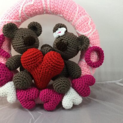 Valentine Bears Wreath