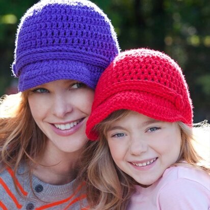 Brimming With Love Hats in Red Heart With Love Solids - LW2906