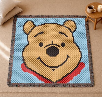 70 x 70 blocks Winnie the Pooh C2C Crochet Blanket Pattern