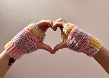 Pastel Fingerless Gloves