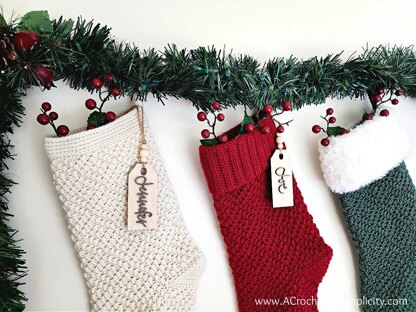 Stacked Diamonds Christmas Stocking