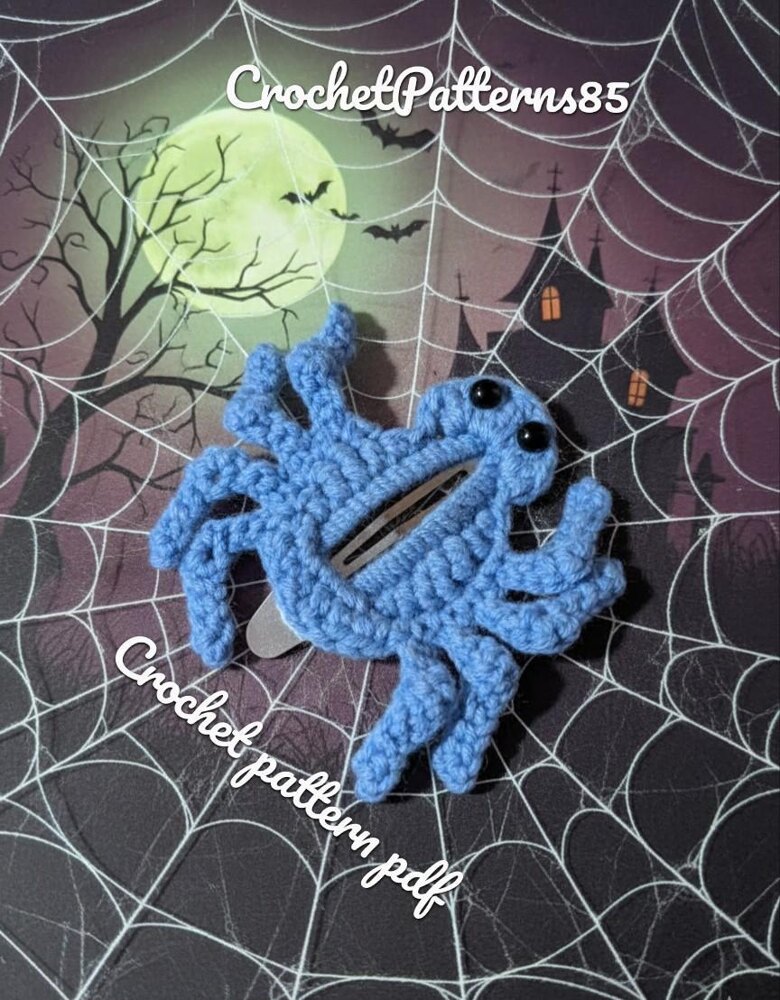 CROCHET SPIDER HAIR CLIPS Amazon.com : Halloween Spider Hair Claw Clips for Women  main image 4