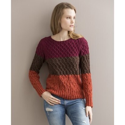 Joie De Vivre Pullover - Sweater Knitting Pattern for Women in Tahki Yarns Tucson