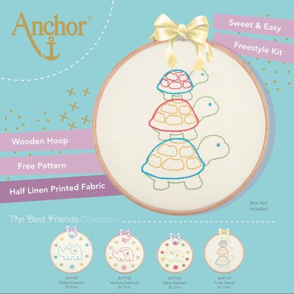 Anchor Turtle Family Embroidery Kit